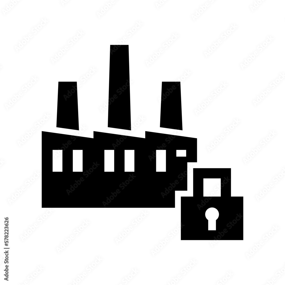 company lock icon or logo isolated sign symbol vector illustration - high quality black style vector icons
