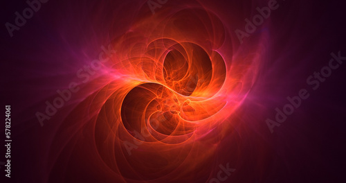 3D rendering abstract fractal light background