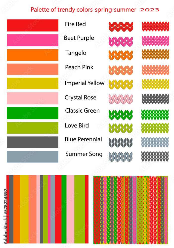 Seamless horizontal stripes and ethnic knitted pattern in spring summer ...