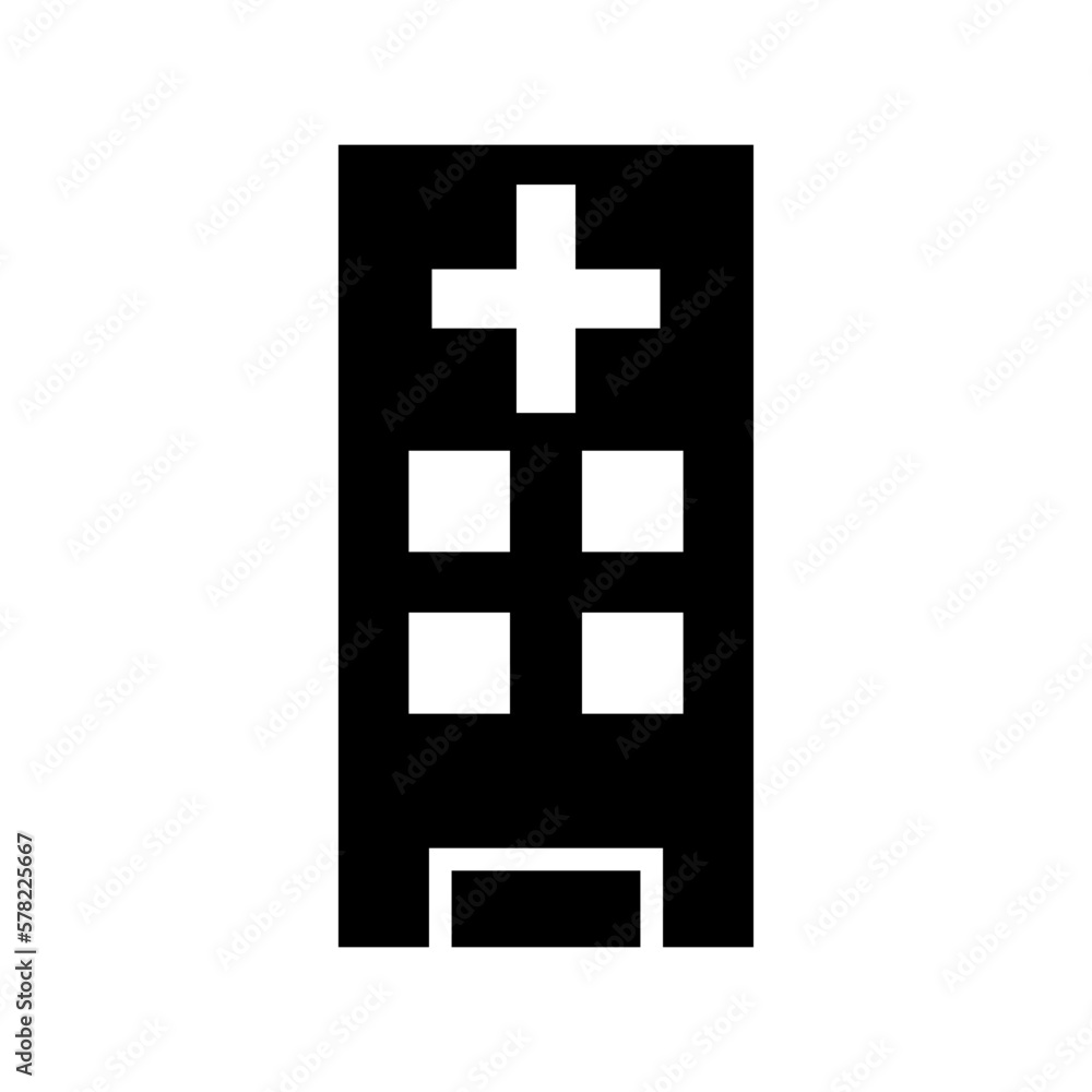 Obraz premium hospital icon or logo isolated sign symbol vector illustration - high quality black style vector icons