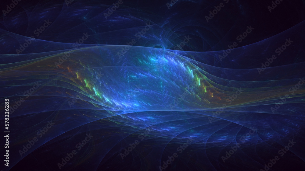 Fototapeta premium 3D rendering abstract multicolor technology fractal light background