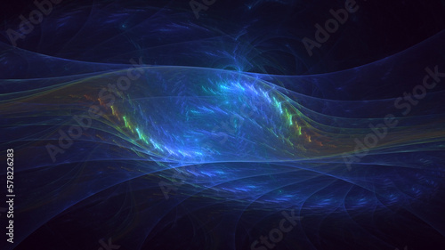 3D rendering abstract multicolor technology fractal light background