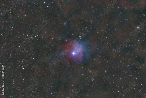 Dark structures of a supernova in deep sky space taken with my telescope