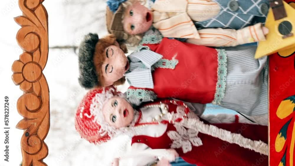 vertical footage Vertep. Puppet Theatre In Ukraine And Belarus