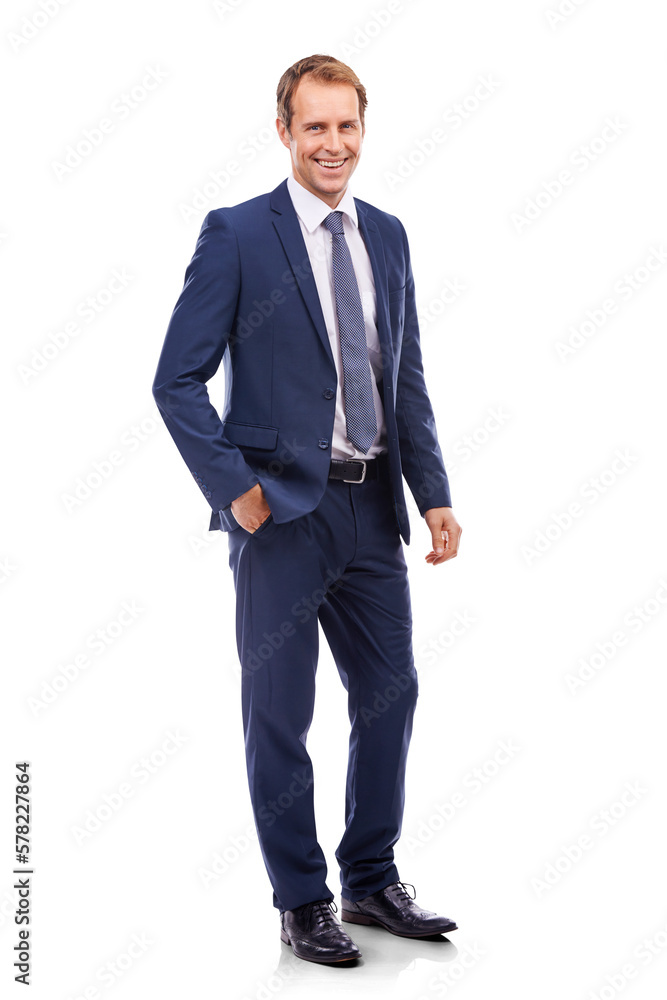 Φωτογραφία Standing confidently with a clear mindset and a mission for success, a happy businessman proudly poses as an entrepreneur isolated on a png background