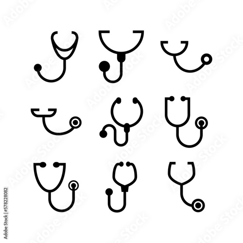 stethoscope icon or logo isolated sign symbol vector illustration - high quality black style vector icons 