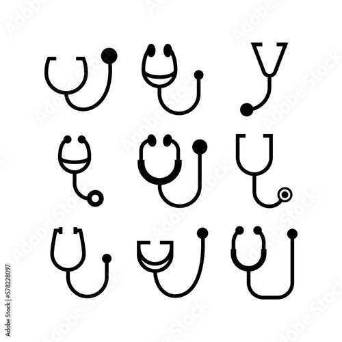 stethoscope icon or logo isolated sign symbol vector illustration - high quality black style vector icons 