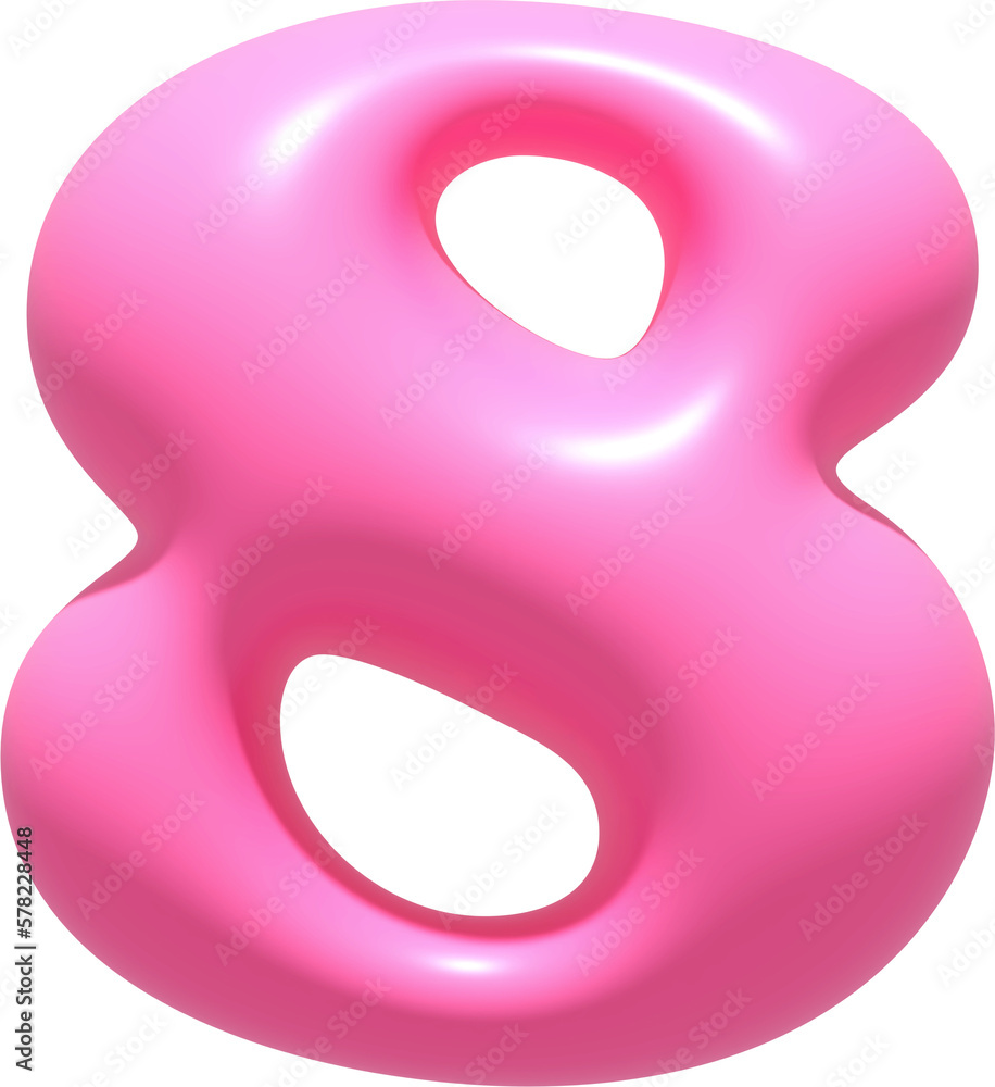 Number illustration 8. Typography decorate design display font.3D gummy jelly. Number illustration 8. Typography decorate design display font.3D gummy jelly.