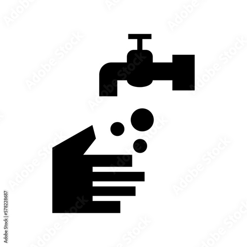wash hand icon or logo isolated sign symbol vector illustration - high quality black style vector icons
