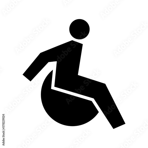 wheelchair icon or logo isolated sign symbol vector illustration - high quality black style vector icons
