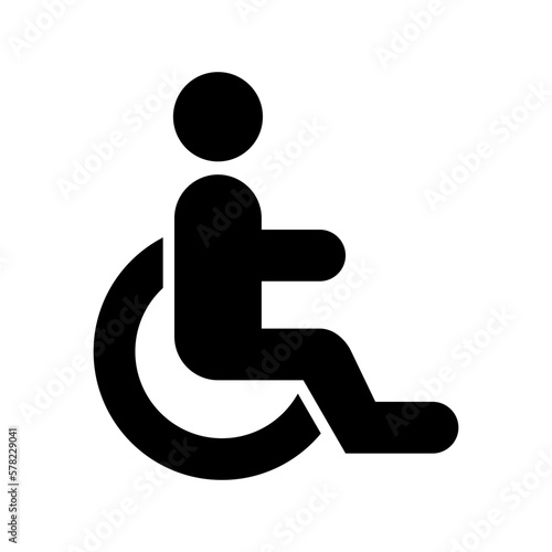 wheelchair icon or logo isolated sign symbol vector illustration - high quality black style vector icons
