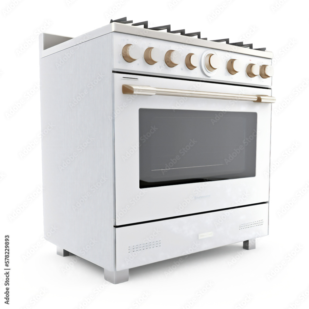 Fototapeta premium Old stove isolated on white