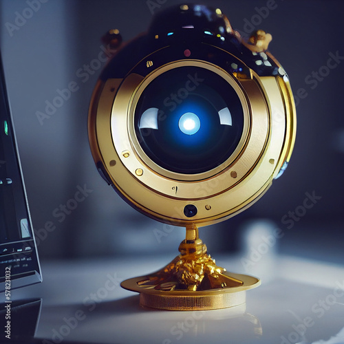 3d render of a microscope