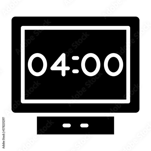 Vector Design Digital Clock Icon Style