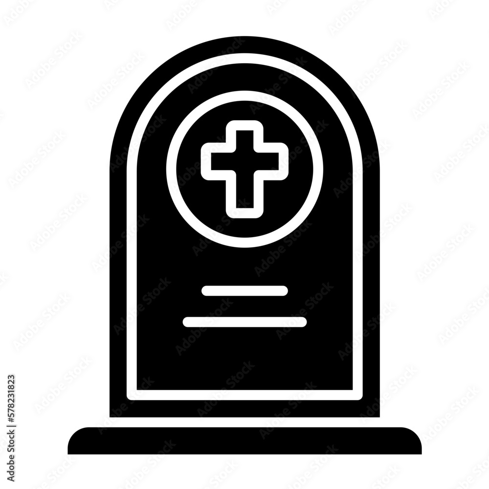 Obraz premium Cemetery Icon Style