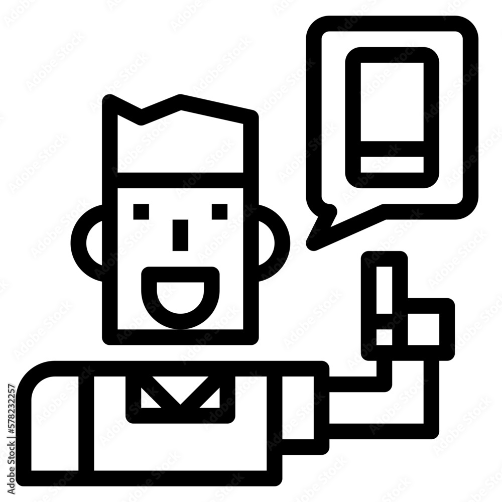 customer line icon style