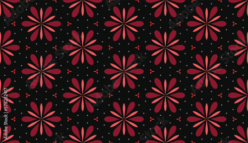 Geometric ethnic pattern seamless flower color oriental.
seamless pattern.Design for fabric,curtain,black background, carpet, shawl,clothing,wrapping, Batik,fabric,handkerchief,Vector illustration.
