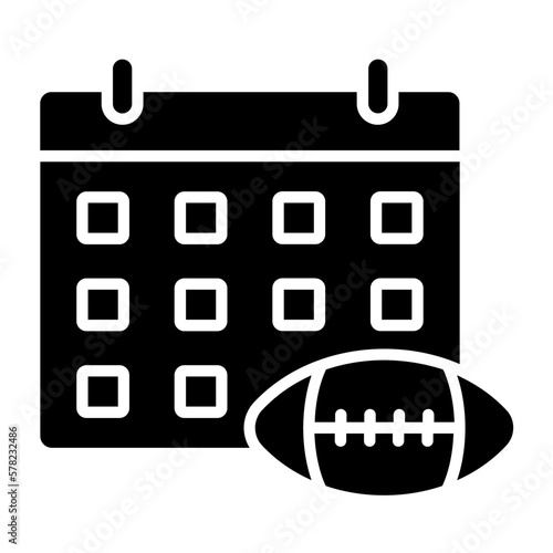 Rugby Match Date Icon Style