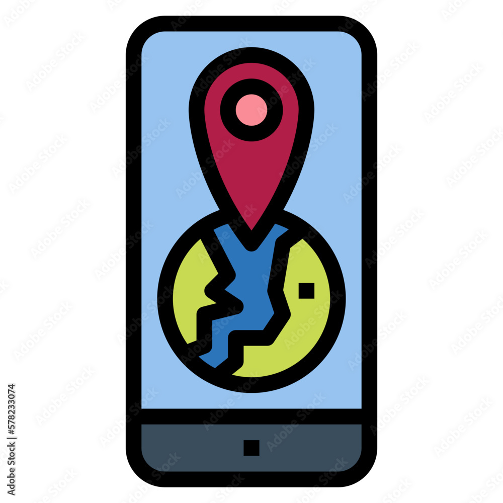 location filled outline icon style location filled outline icon style