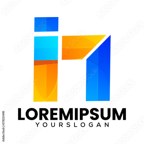 Free Download letter n colorful gradient logo design - GFXLoad