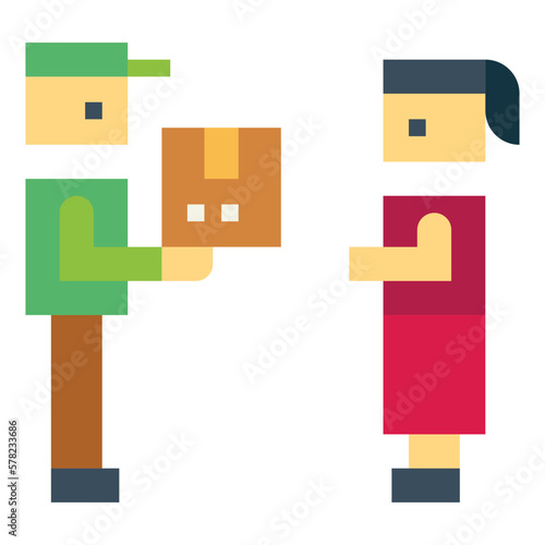 messenger flat icon style