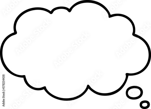 考える時の吹き出しベクターイラスト