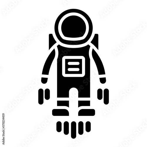 Astronaut Flying Icon Style