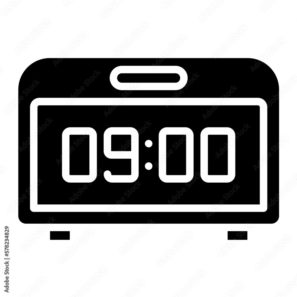 Digital Clock Icon Style