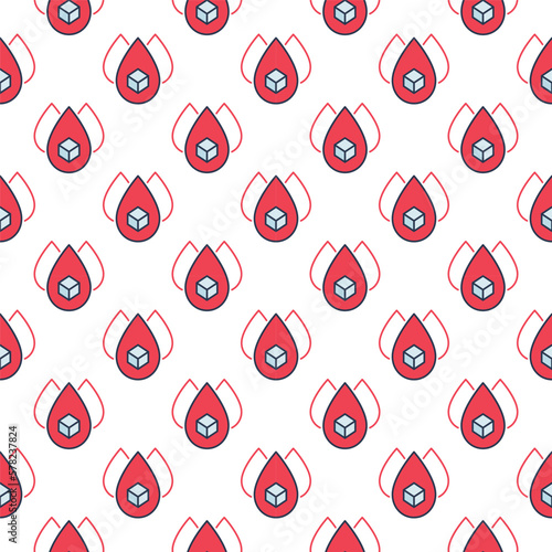 Glucose in Blood vector concept creative seamless pattern