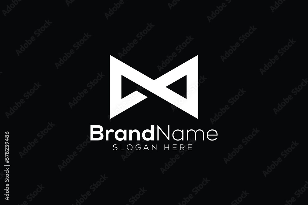 Letter M play icon logo design template Letter M play icon logo design template