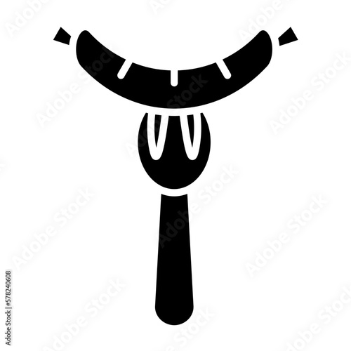 Sausage on Fork Icon Style