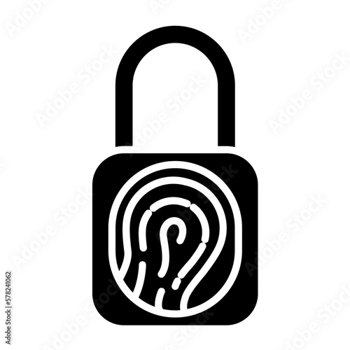 Biometric Padlock Icon Style
