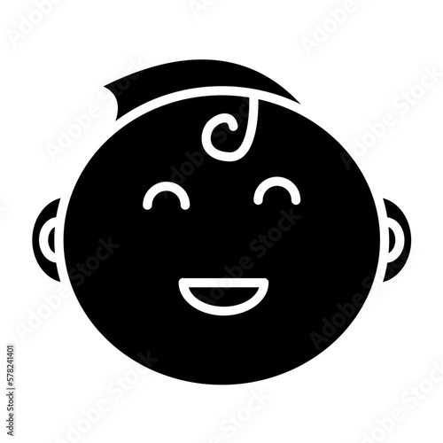 Smiling Baby Icon Style