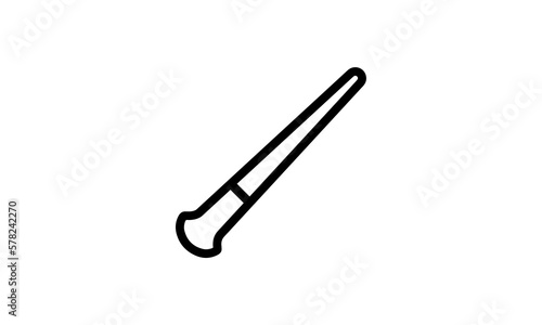 bandmaster mace vector icon entertainment performance outline style black and white background 