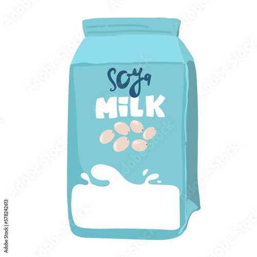 Soya milk illustration bottle icon cartoon vector. Vegetable milk. Vegetarian drink.