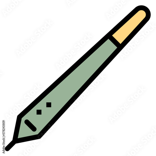 weed joint filled outline icon style