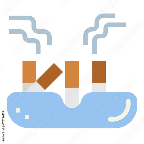 ashtray flat icon style