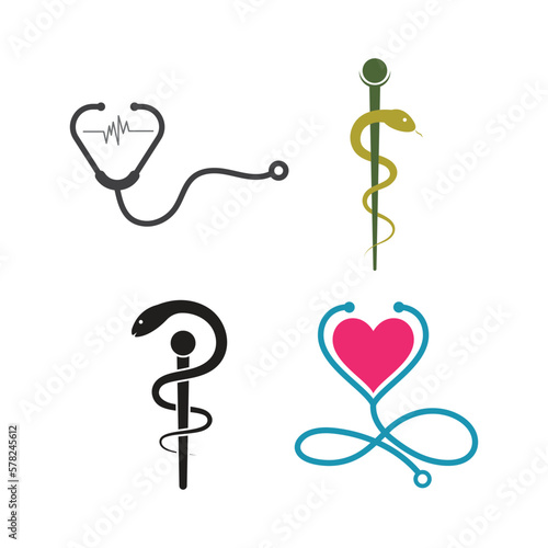 Medicine caduceus vector
