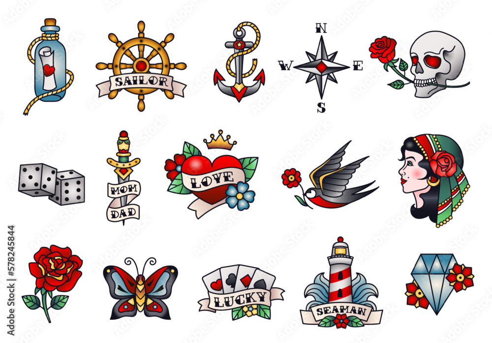 Old Style Tattoo Icons 111347 - WeLoveSoLo