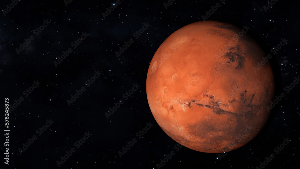 Red planet Mars in outer space Red planet Mars in outer space