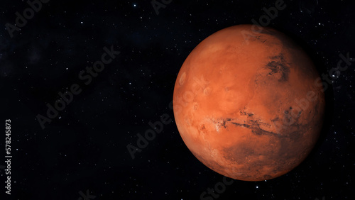 Red planet Mars in outer space