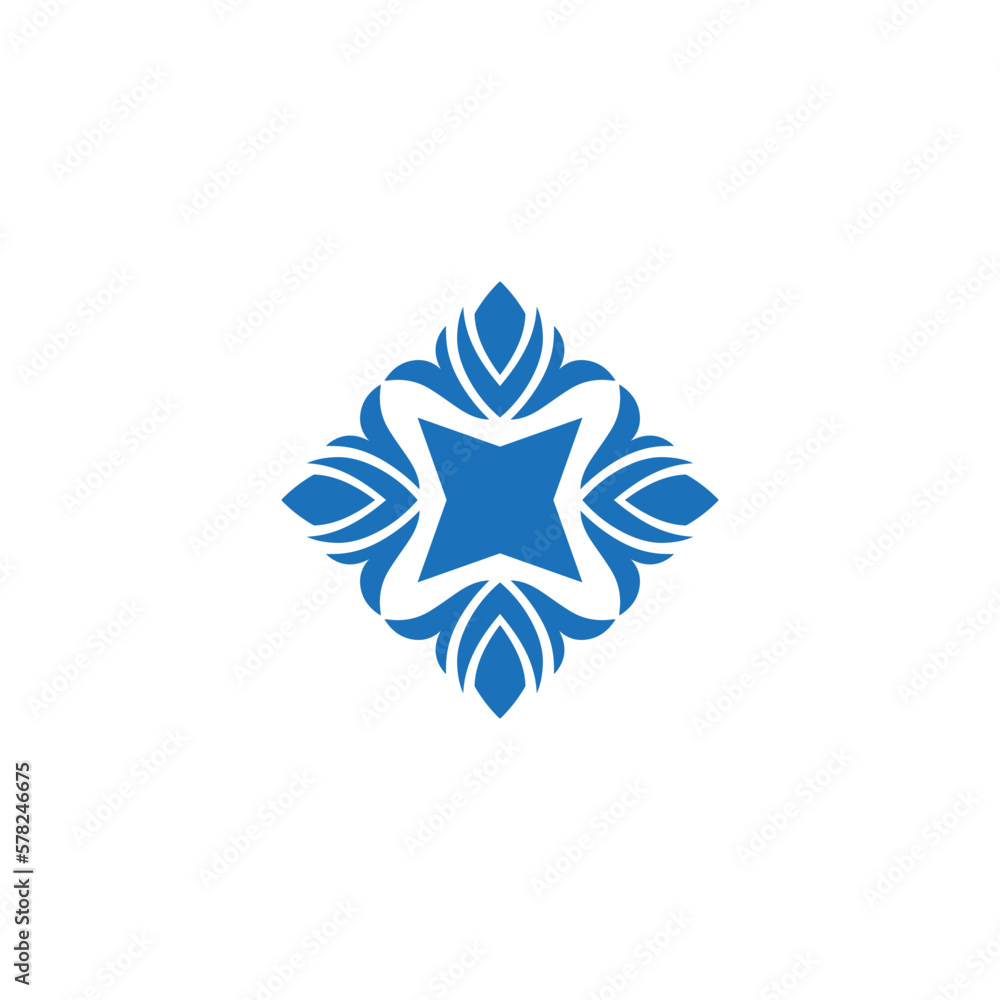 four corners luck icon logo simple luck symbol