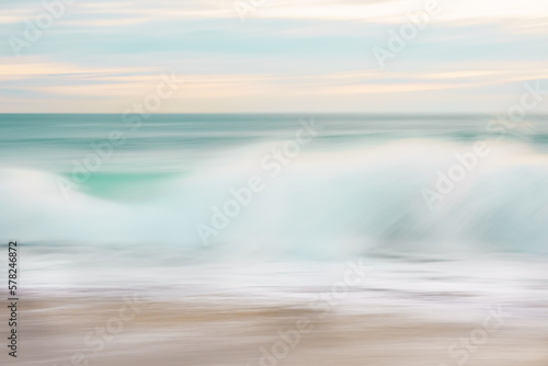 Coastal abstract crashing waves