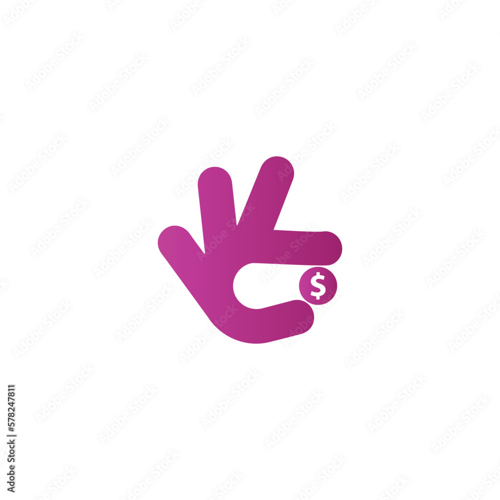hand holding money logo money donation simple symbol hand holding money logo money donation simple symbol
