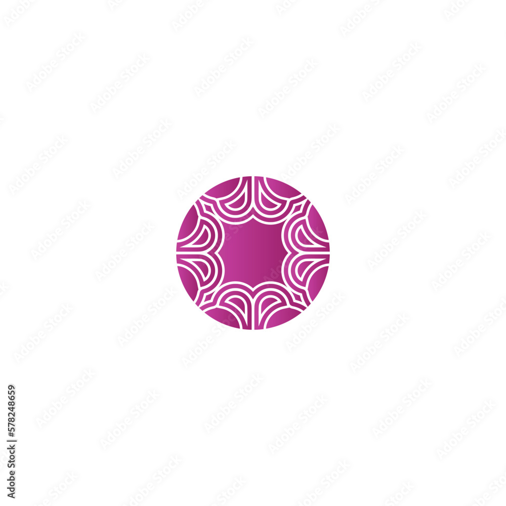 round simple icon logo for textile round simple icon logo for textile