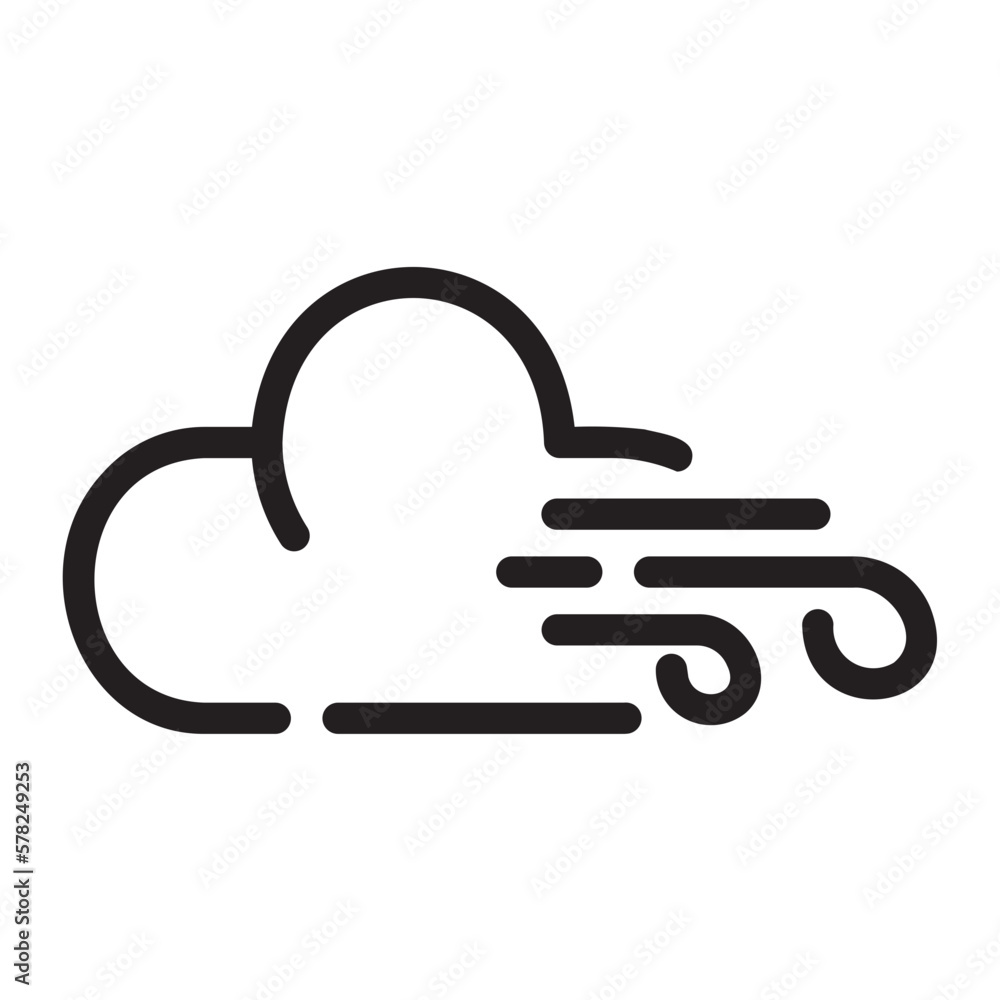 Windy line icon Windy line icon