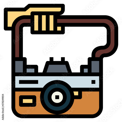 camera filled outline icon style