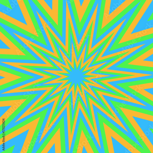 psychedelic groovy geometric background in hippie style
