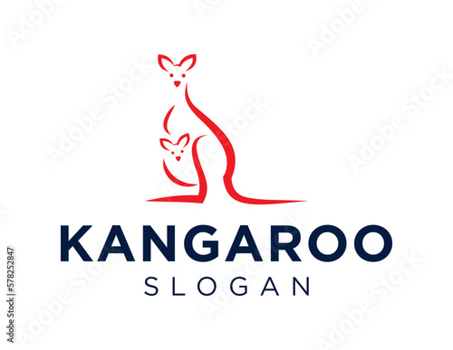 Logo design about Kangaroo on a white background. created using the CorelDraw application.