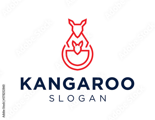 Logo design about Kangaroo on a white background. created using the CorelDraw application. photo